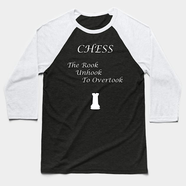 Chess Slogan - The Rook Baseball T-Shirt by The Black Panther